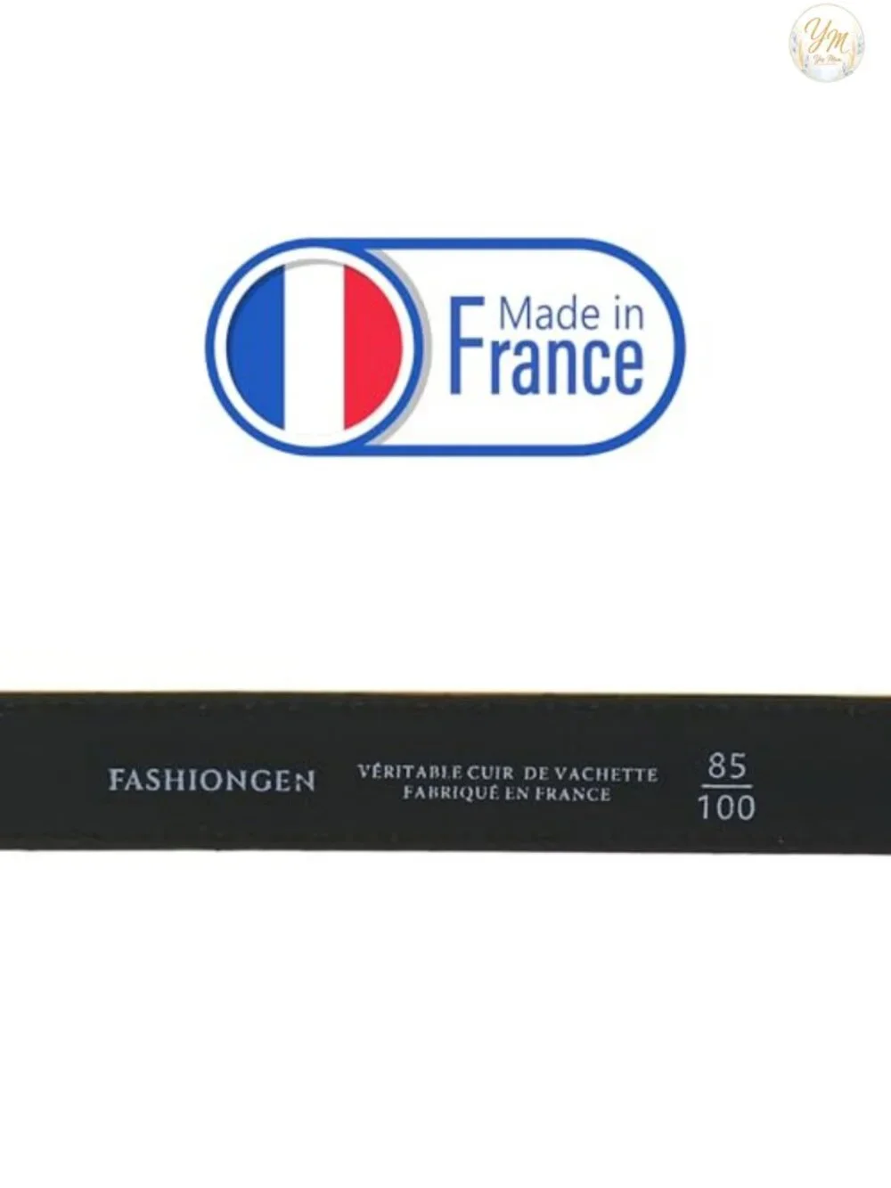 Women's Italian Leather Belt with Brass Buckle - 1 inch Wide